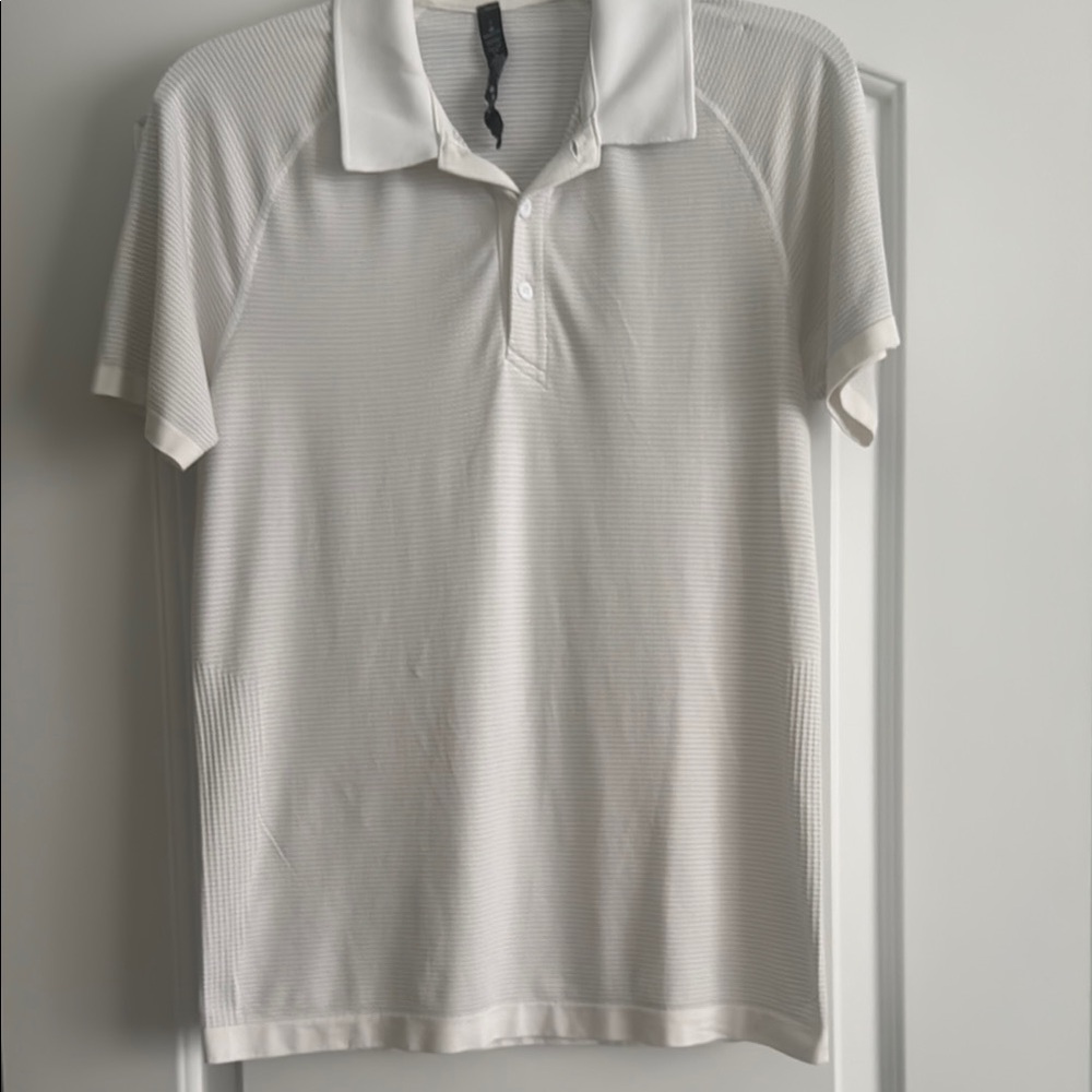 Lululemon Athletica White Polo Shirt